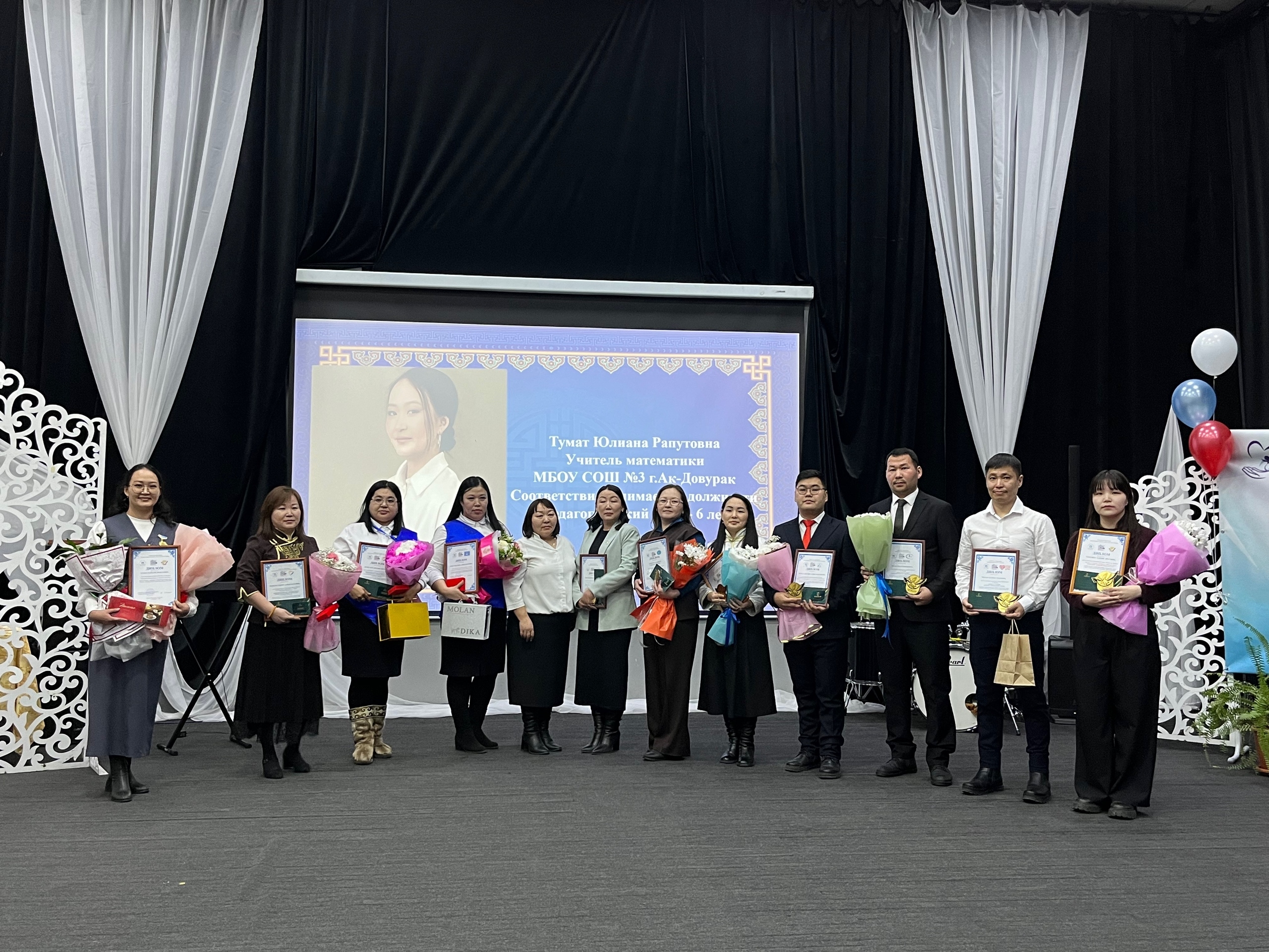 Победители муниципального конкурса профессионального мастерства<p>Церемония награждения педагогов города Ак-Довурак, победителей, лауреатов и номинантов муниципального конкурса профессионального мастерства состоялась во Дворце культуры города