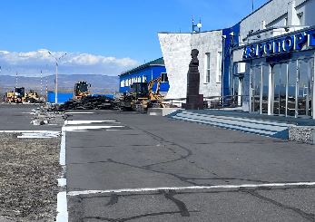 В Кызыле благоустраивают привокзальную площадь аэропорта